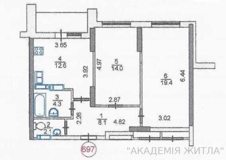Продам 2-комнатную квартиру, ЖК&nbsp;Каховская