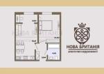 Продам 1-кімнатну квартиру в новобудові, ЖК Нова Англія, 41.11 м², без ремонту