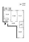 Продам 3-кімнатну квартиру, ЖК Navigator, 94 м², без внутрішніх робіт