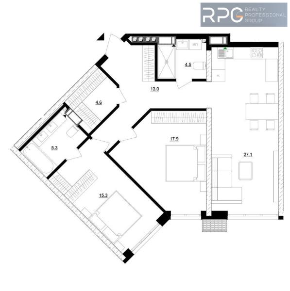 Продам 2-кімнатну квартиру, ЖК Русанівська Гавань