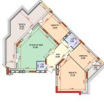 Продам 3-комнатную квартиру, 126 м², без внутренних работ