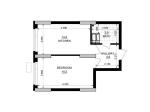 Продам 1-кімнатну квартиру, ЖК Kub29, 38.70 м², без ремонту
