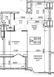 Продам 1-кімнатну квартиру, ЖК Одеський бульвар, 48.33 м², без внутрішніх робіт