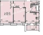 Продам 2-комнатную квартиру в новостройке, 56 м², без внутренних работ