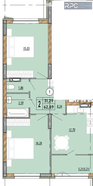 Продам 2-кімнатну квартиру, ЖК&nbsp;Нові&nbsp;Теремки
