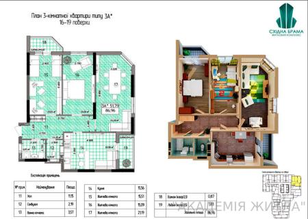 Продам 3-комнатную квартиру, ЖК&nbsp;Восточные&nbsp;ворота