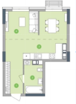 Продам 1-кімнатну квартиру в новобудові, ЖК Метрополіс, 41 м², без ремонту