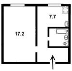 Продам 1-кімнатну квартиру, 32.20 м², косметичний ремонт