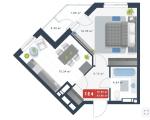 Продам 1-кімнатну квартиру, ЖК Причал 8, 44.20 м², без ремонту