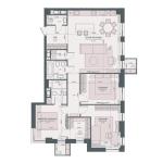 Продам 3-кімнатну квартиру, ЖК TRIIINITY, 120 м², без оздоблювальних робіт