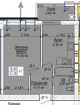 Продам 1-кімнатну квартиру в новобудові, ЖК У-Квартал, 38 м², без оздоблювальних робіт
