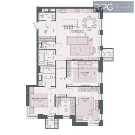 Продам 3-кімнатну квартиру, ЖК&nbsp;TRIIINITY