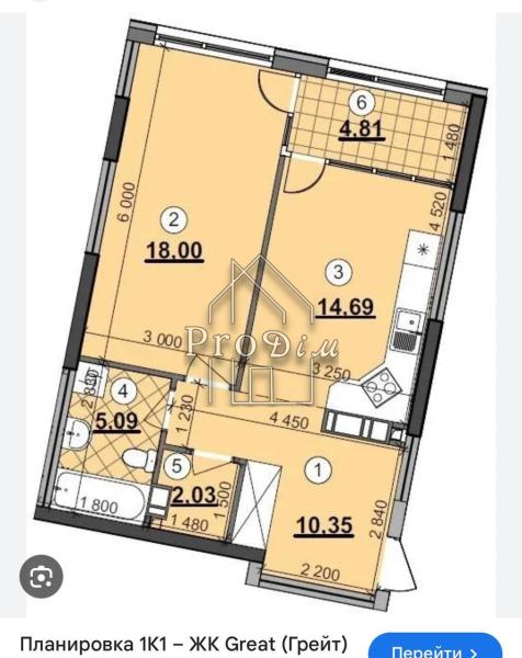 Продам 1-кімнатну квартиру в новобудові, ЖК Great