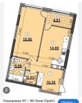 Продам 1-кімнатну квартиру в новобудові, ЖК Great, 55 м², без ремонту