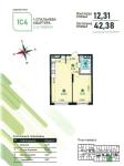 Продам 1-кімнатну квартиру в новобудові, ЖК&nbsp;Варшавський&nbsp;3, 42.38 м², без ремонту