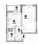 Продам 1-комнатную квартиру, ЖК «OK'LAND», 43 м², без внутренних работ