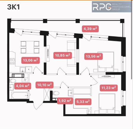 Продам 3-кімнатну квартиру, ЖК Svitlo Park