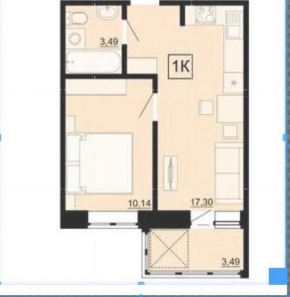 Продам 1-кімнатну квартиру в новобудові, ЖК&nbsp;«Акварель&nbsp;4»