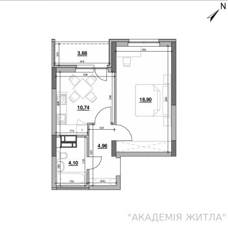 Продам 1-комнатную квартиру, ЖК «OK'LAND»
