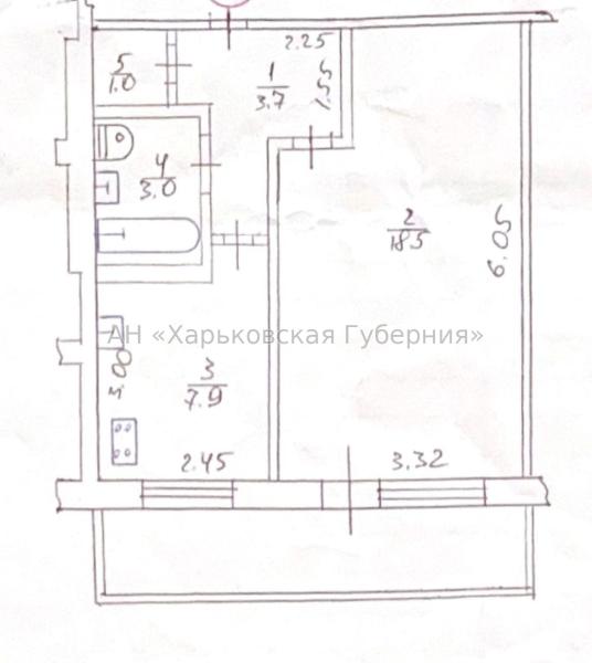 Продам 1-комнатную квартиру