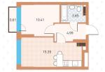 Продам 1-кімнатну квартиру в новобудові, ЖК Twin House, 35 м², без ремонту