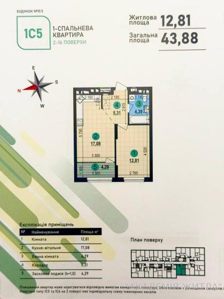 Продам 1-комнатную квартиру, ЖК&nbsp;Варшавский&nbsp;3
