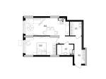 Продам 1-кімнатну квартиру, ЖК Kub29, 52.60 м², без ремонту