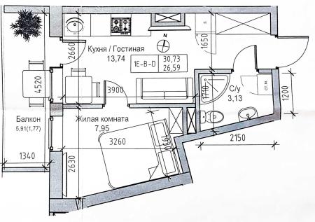 Продам 1-кімнатну квартиру в новобудові, ЖК&nbsp;Urban&nbsp;Market
