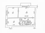 Продам 2-комнатную квартиру, 44.60 м², без ремонта