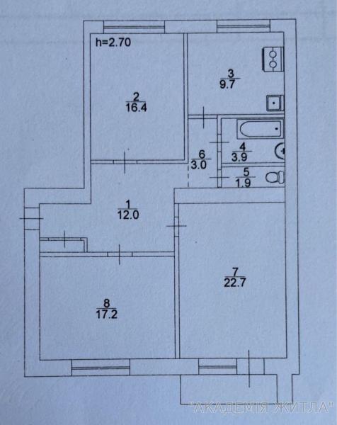Продам 3-комнатную квартиру