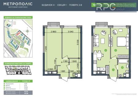 Продам 1-кімнатну квартиру, ЖК Метрополіс