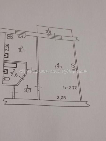 Продам 1-комнатную квартиру