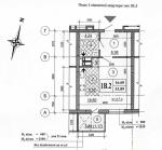 Продам 1-комнатную квартиру, 37 м², без внутренних работ
