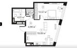 Продам 1-кімнатну квартиру, ЖК Terracotta, 42.95 м², без внутрішніх робіт