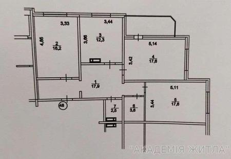 Продам 3-комнатную квартиру
