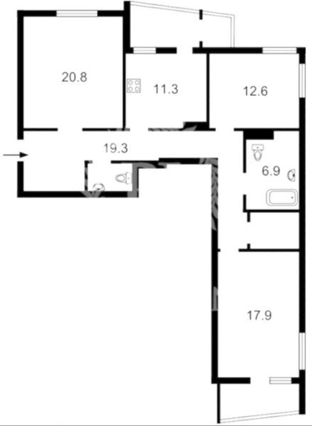 Продам 3-комнатную квартиру в новостройке, ЖК Кирилловский Гай