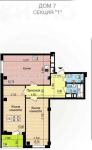 Продам 2-комнатную квартиру в новостройке, ЖК «Пролисок», 66 м², без внутренних работ
