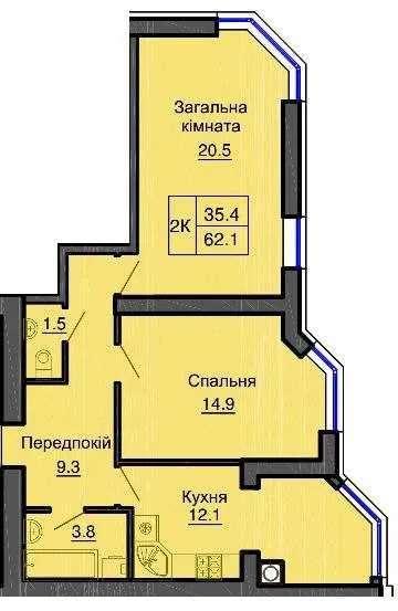 Продам 2-комнатную квартиру, ЖК София Резиденс