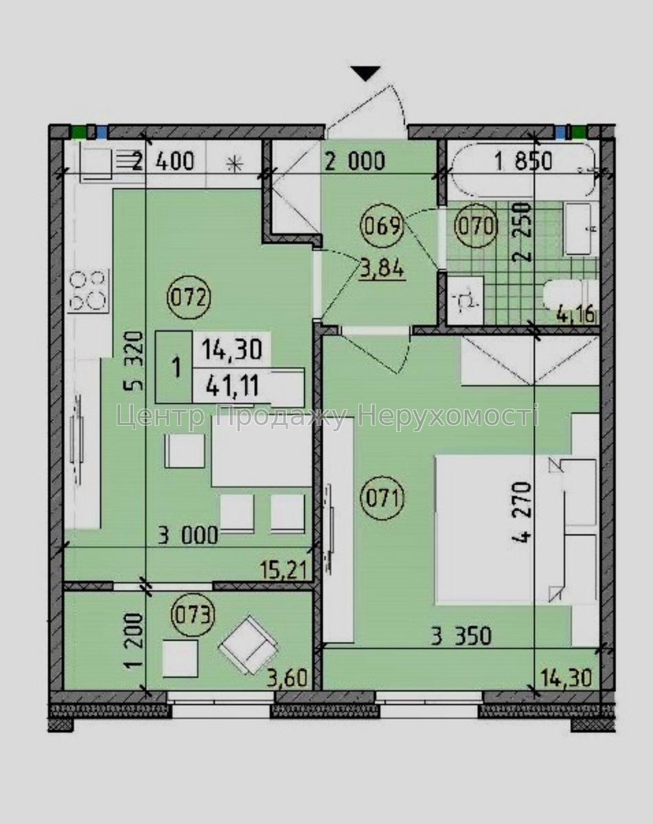 Фото Продаж 1-кімнатної в ЖК Нова Англія1