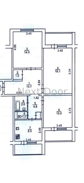 Продам 3-кімнатну квартиру