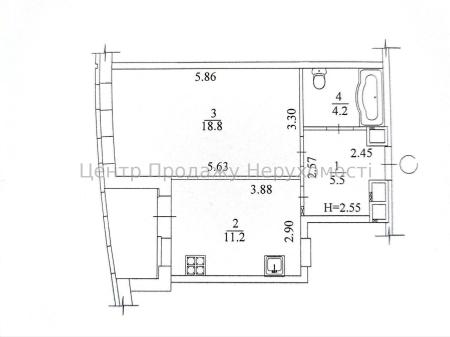 Продам 1-кімнатну квартиру