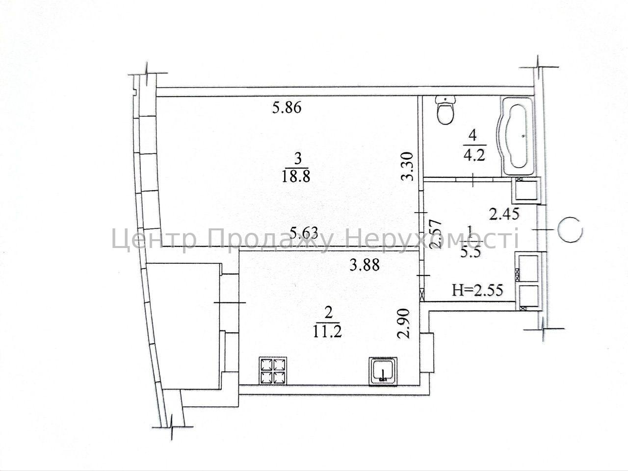Фото Продам 1 кому квартиру в ЖК Меридіан1
