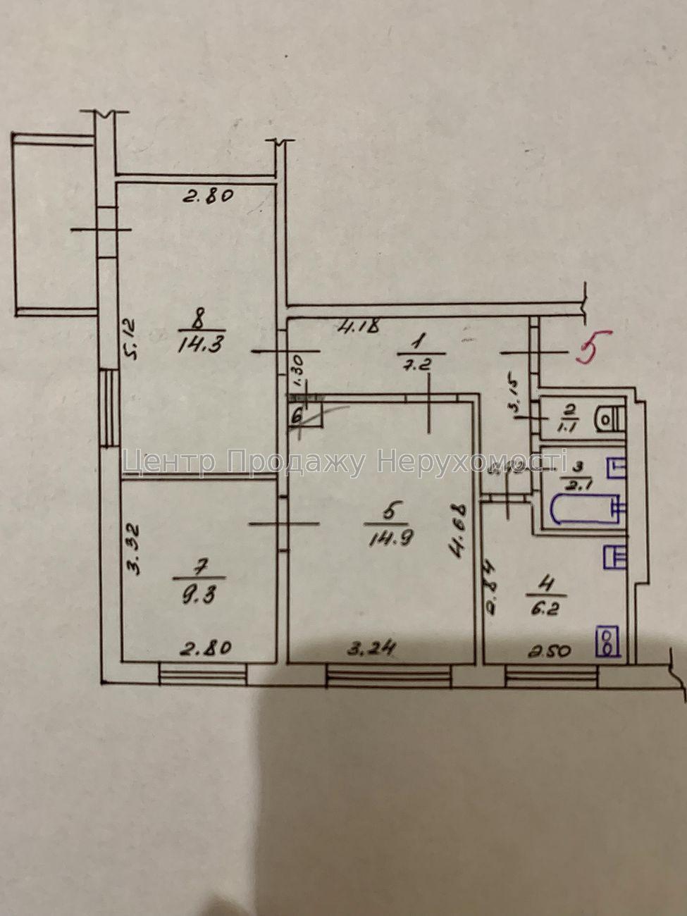 Фото Продаж 3-кімнатної квартири в м. Харків. 602 мкрн.11