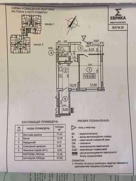 Продам 1-комнатную квартиру, ЖК&nbsp;Эврика