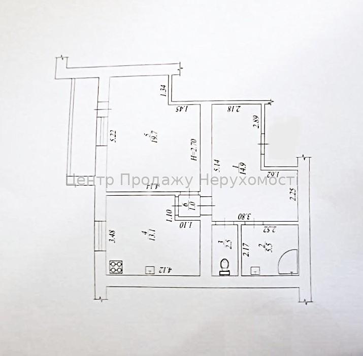 Фото Продам велику (62м2) 1к квартиру на Заліській 3а14