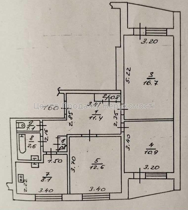 Фото 3кімн квартира гарне планування р-н вул. Космічної К83