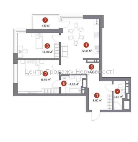Продам 2-кімнатну квартиру, ЖК&nbsp;7&nbsp;Kvartal