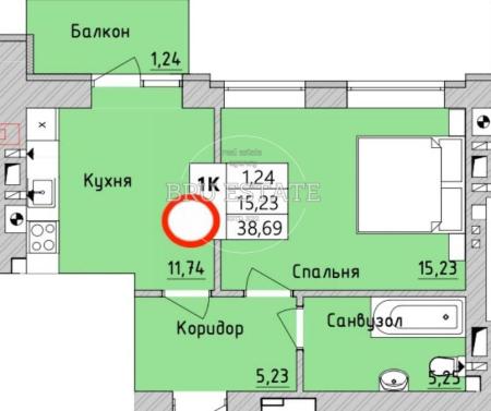 Продам 1-кімнатну квартиру, ЖК&nbsp;Burgundia&nbsp;3