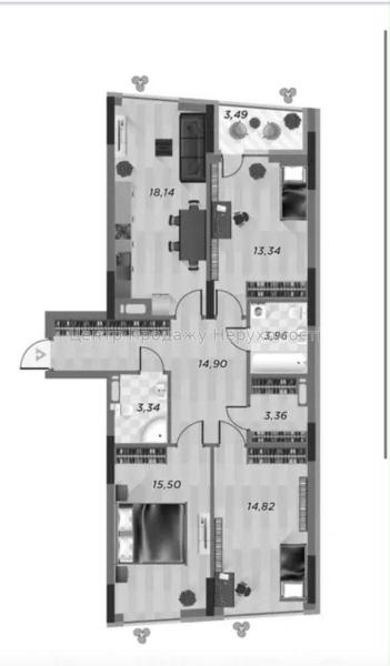 Продам 3-кімнатну квартиру, ЖК&nbsp;Старт