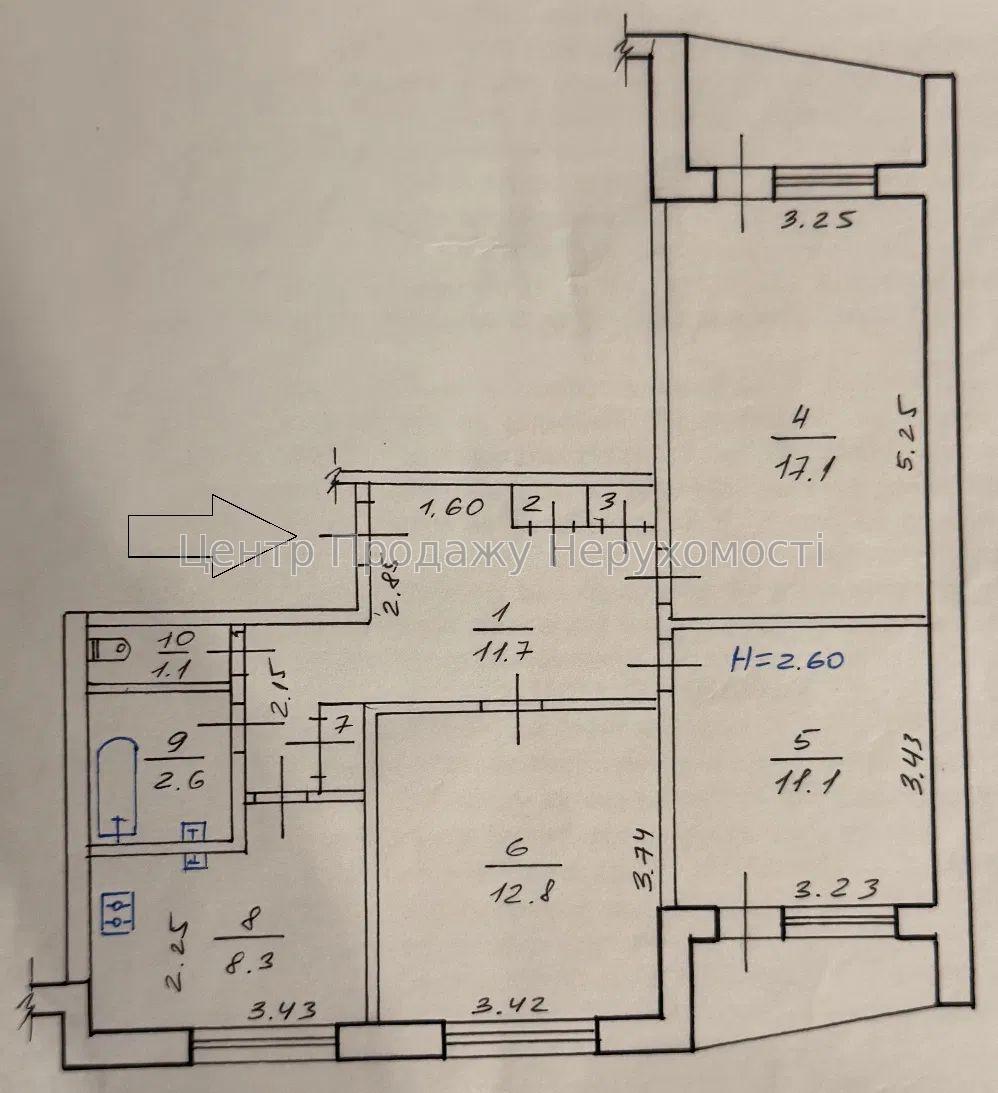 Фото Продається 3-кімнатна квартира в Харкові. Салтівка14